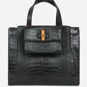 FAWN DESIGN Medium Carryall Black Croc Limited Edition FW2022 NWT